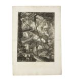 Giovanni Battista Piranesi (1720-1778) Six Plates, from Carceri d'Invenzione Drawbridge, fourth s...