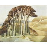 Paul Nash (British, 1889-1946) Wood on the Downs Offset lithograph printed in colours, on wove, p...