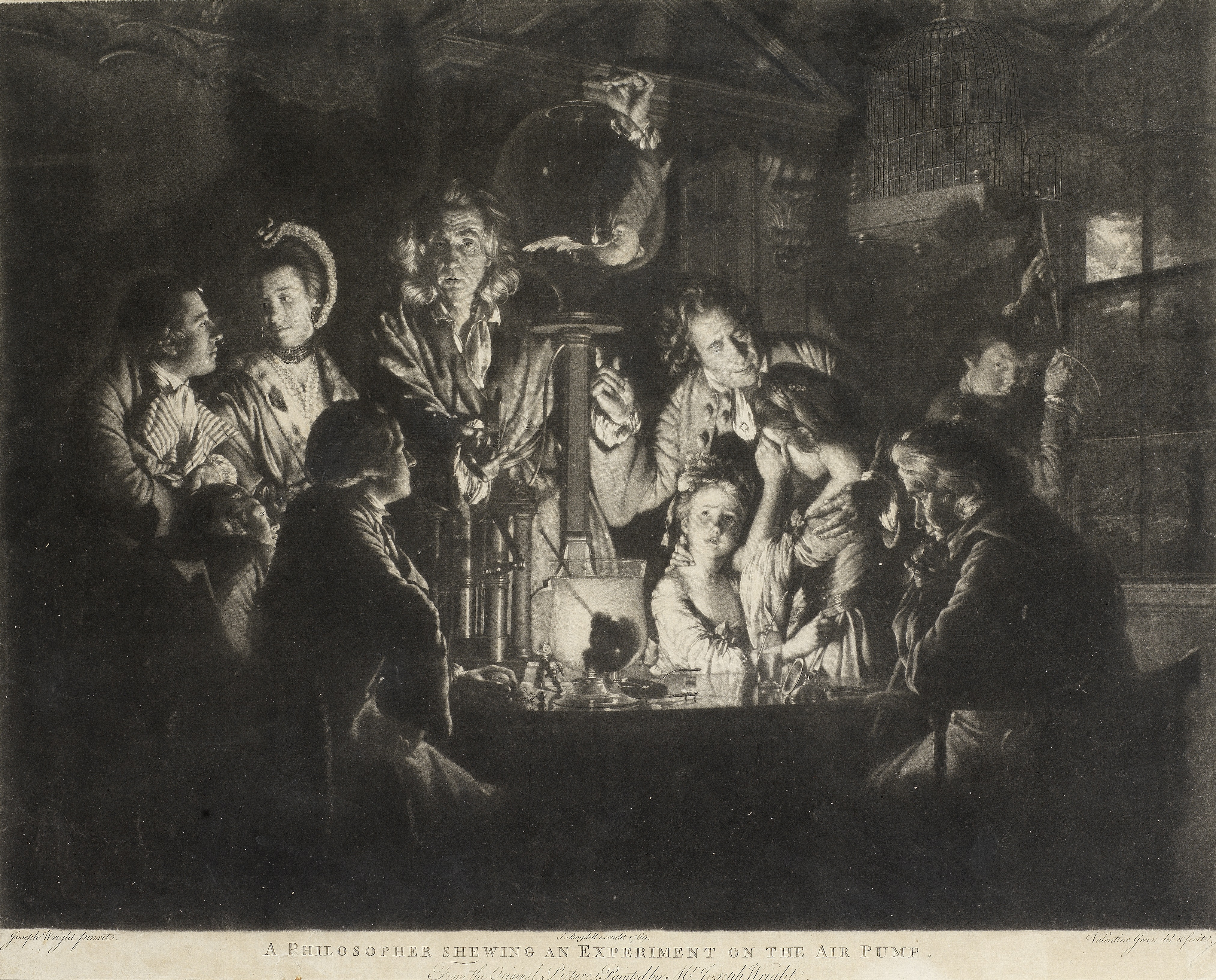 After Joseph Wright of Derby (1734-1797) by Richard Earlom (1743-1822) The Forge Mezzotint, 1773,... - Image 2 of 2