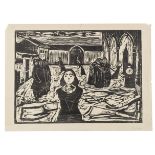 Edvard Munch (Norwegian, 1863-1944) The Pretenders: The Last Hour Woodcut, 1917, on cream wove pa...