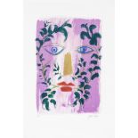 John Piper (British, 1903-1992) Foliate Head Lithograph printed in colours, 1976, on wove, signe...