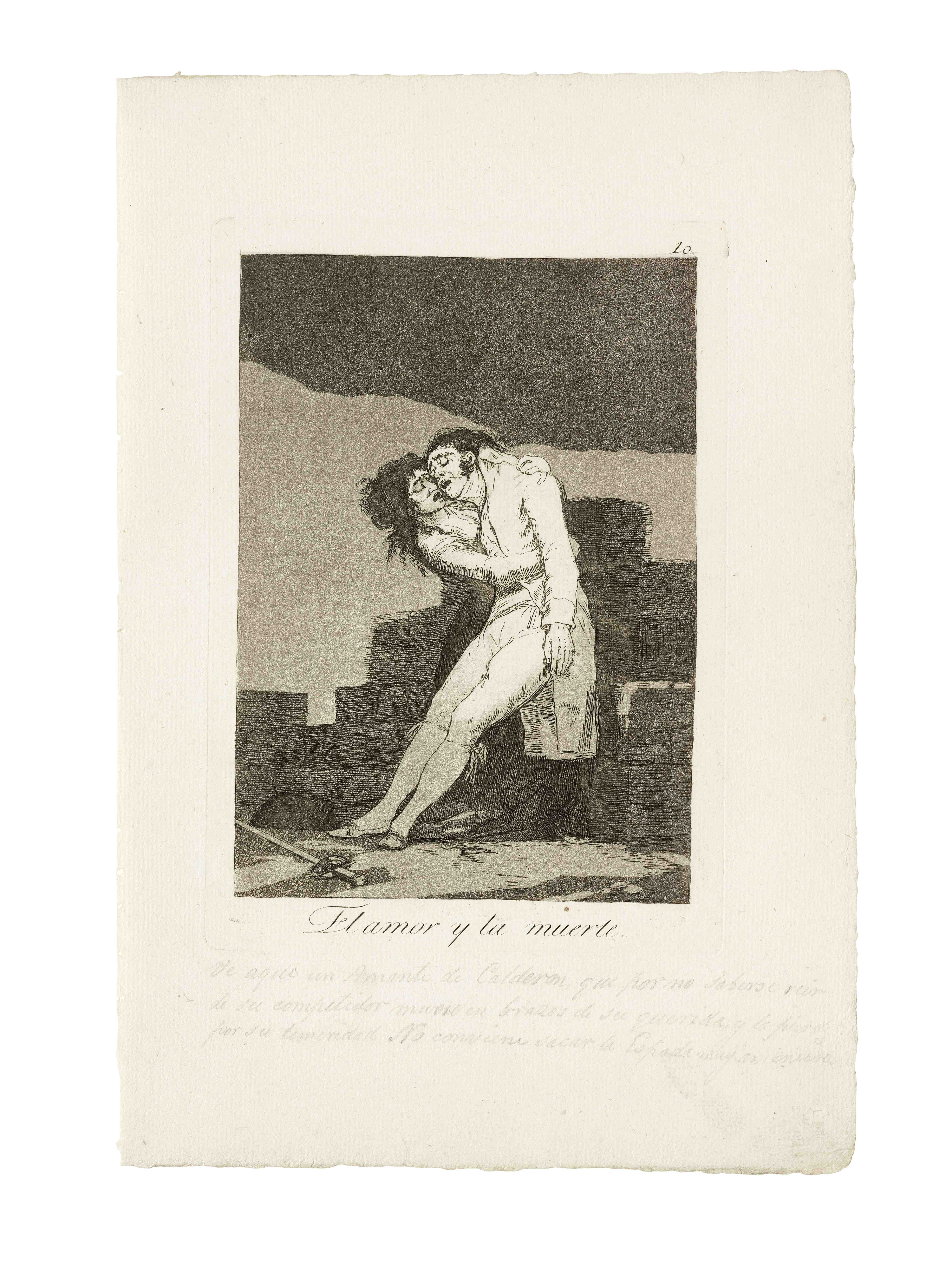 Francisco José de Goya y Lucientes (Spanish, 1746-1828) El amor y la muerte, from 'Los Caprichos'...