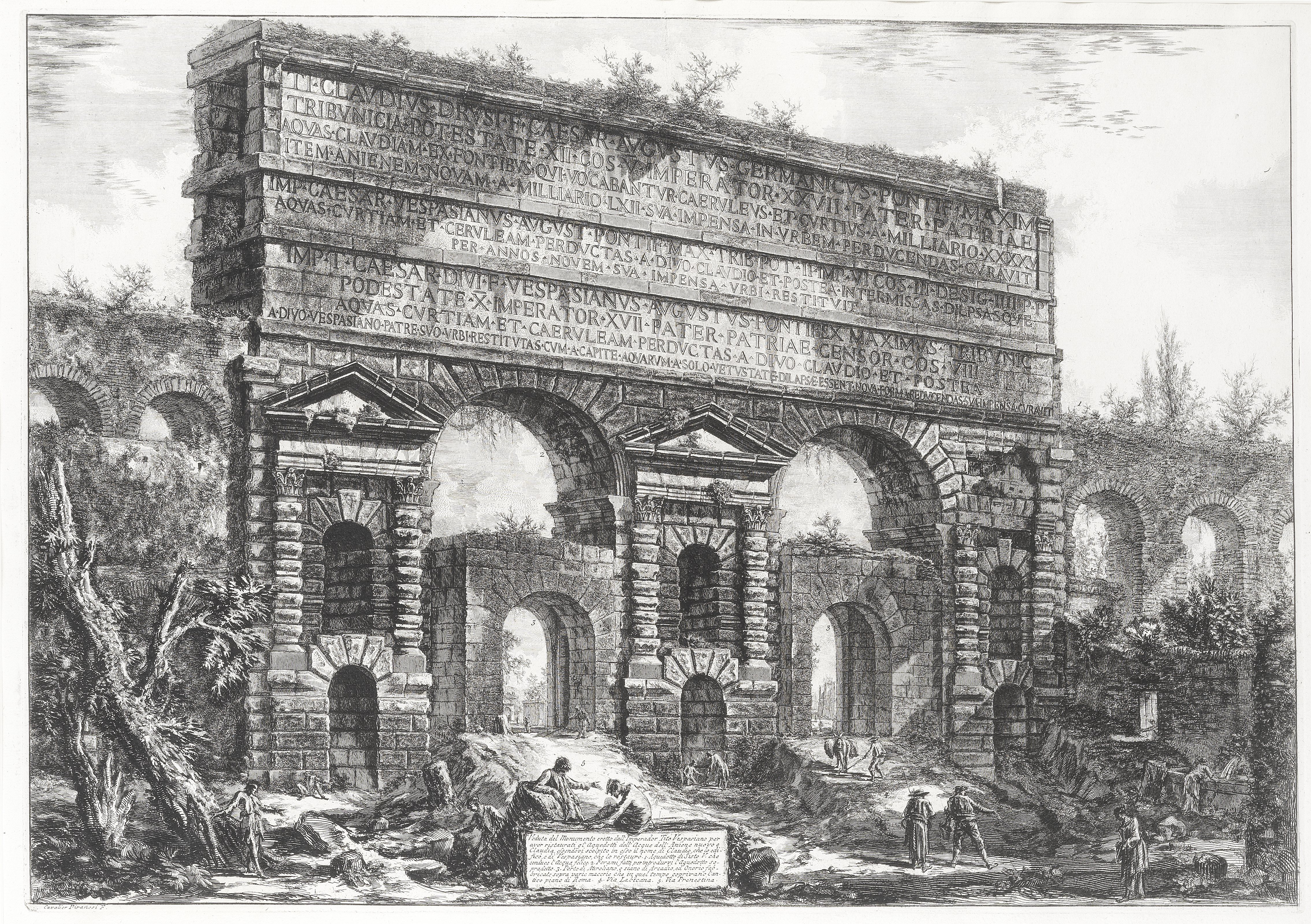 Giovanni Battista Piranesi (1720-1778) The Arch of Constantine; The Porta Maggiore, from Vedute d...