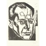 Max Pechstein (1881-1955) Arno Holz Woodcut, 1923, on Japon, signed and dated in pencil, one impr...
