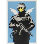 Banksy (British, b. 1975) Flying Copper Screenprint in colours, 2004, on wove, 493/600 in pencil,...