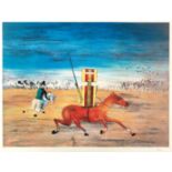 Sir Sidney Nolan (Australian, 1917-1992) The Pursuit, from 'Ned Kelly Series' Screenprint in colo...