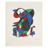 Joan Miró (Spanish, 1893-1983) One Plate, from 'Miró Lithographe II' Lithograph printed in colour...