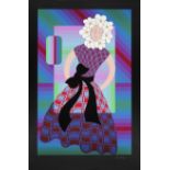 Victor Vasarely (Hungarian/French, 1906-1997) Flower Girl, from 'Figurative' Screenprint in colou...