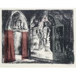 John Piper (British, 1903-1992) Yarnton Monument, Oxon Lithograph printed in colours, 1948, on w...