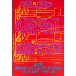 Andy Warhol (1928-1987) and Keith Haring (1958-1990) 20th Montreux Jazz Festival Screenprint in ...