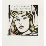 After Roy Lichtenstein (American, 1923-1997) Vicki! I - I thought I heard your voice! Offset lith...