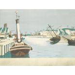 Edward Wadsworth (British, 1889-1949) Imaginary Harbour Autolithograph printed in colours, 1938, ...