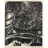 Paul Nash (British, 1889-1946) Hanging Garden Wood engraving printed in black, 1924, on Japon, s...