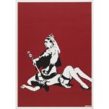 Banksy (British, b. 1975) Queen Vic Screenprint in colours, 2003, on wove, numbered 286/500 in pe...