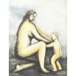 Henry Moore O.M., C.H. (British, 1898-1986) Plate XXVIII, from 'Mother and Child' Etching and aq...