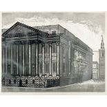 Edward Bawden R.A. (British, 1903-1989) The Mansion House, from 'Nine London Monuments' Linocut p...