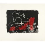 Antoni Tàpies (Spanish, 1923-2012) Untitled; Deux Chaussures Lithograph with embossing printed in...