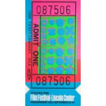 Andy Warhol (American, 1928-1987) Lincoln Center Ticket Screenprint in colours, 1967, on wove, fr...