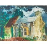 John Piper (British, 1903-1992) Hales, Norfolk; Bridgham Parish Church Two etchings and aquatints...