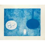 William Scott R.A. (British, 1913-1989) Blue Still Life Lithograph printed in colours, 1975, on w...