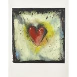 Jim Dine (American, born 1935) The Hand-Coloured Viennese Hearts IV and VI Two screenprints with ...
