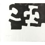 Eduardo Chillida (Spanish, 1924-2002) Hommage à Joan Prats Woodcut printed in black, 1975, on han...