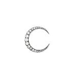 A diamond crescent brooch