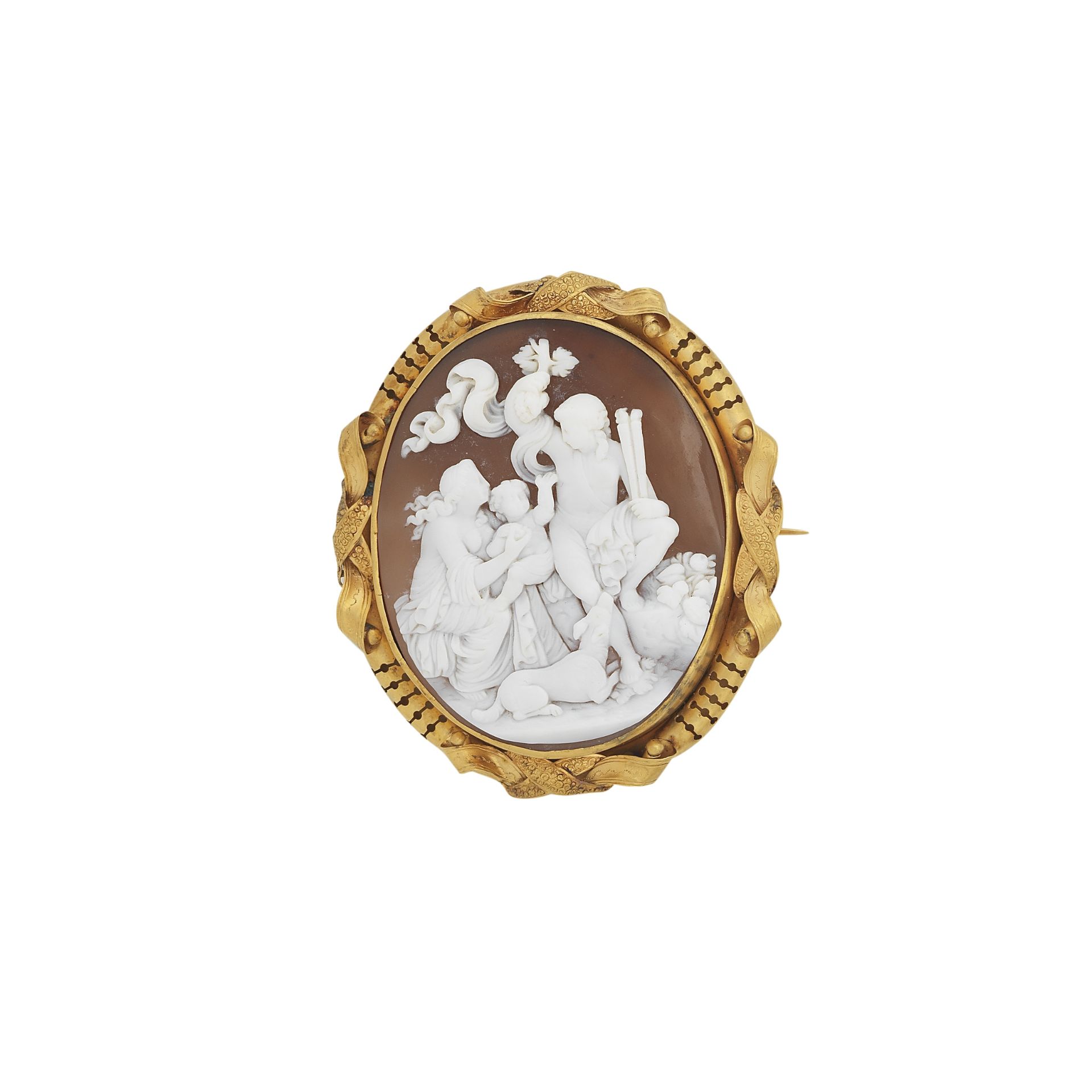 An oval shell cameo brooch, late Victorian