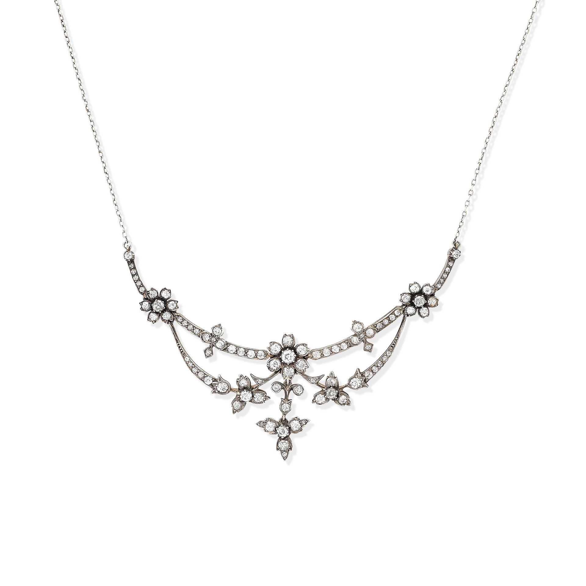 A diamond necklace, Edwardian