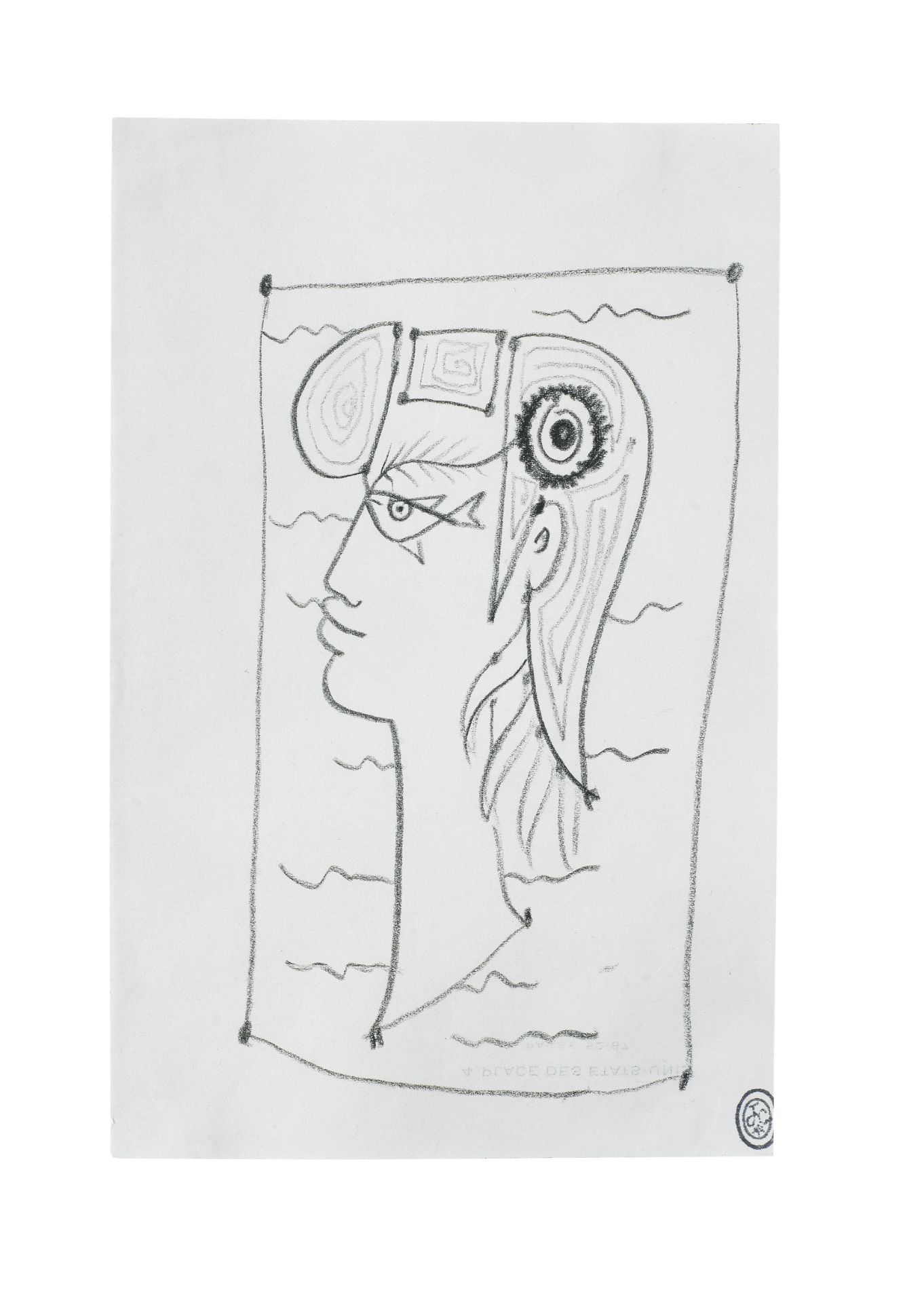 Jean Cocteau (1889-1963) Tête de femme