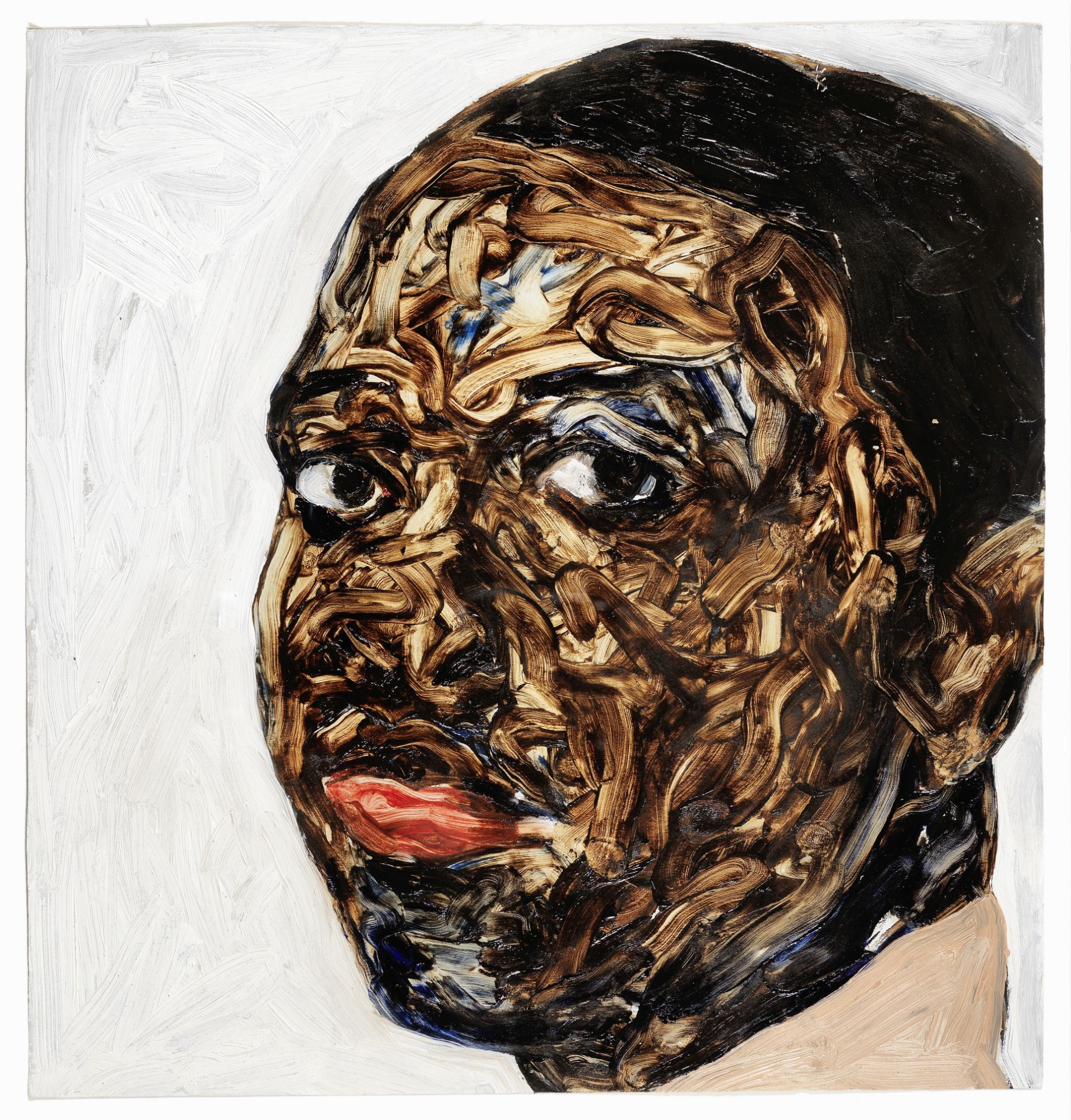 Amoako Boafo (B. 1984) Portrait of a young man, 2018