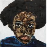 Amoako Boafo (B. 1984) Portrait of a young lady, 2018