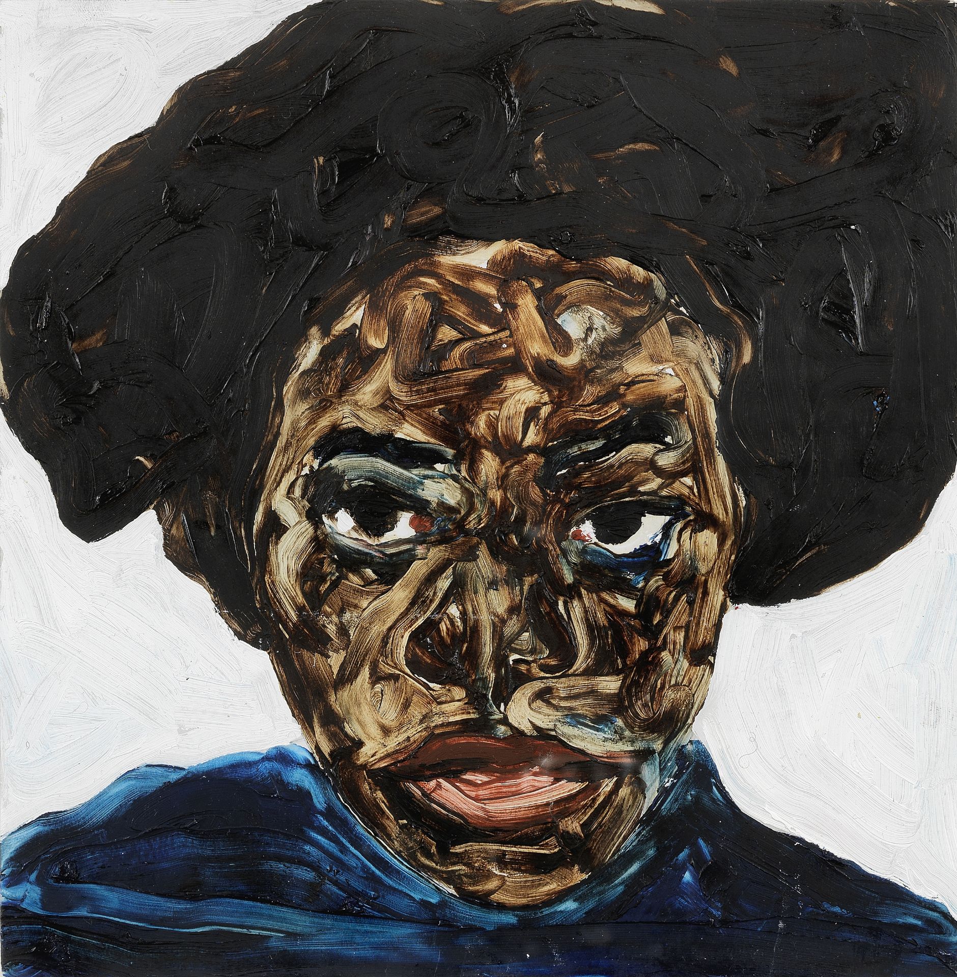 Amoako Boafo (B. 1984) Portrait of a young lady, 2018