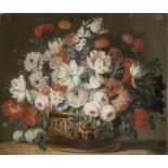 Circle of Jan-Baptiste Bosschaert (Antwerp 1667-circa 1746) Tulips, roses, chrysanthemums and oth...