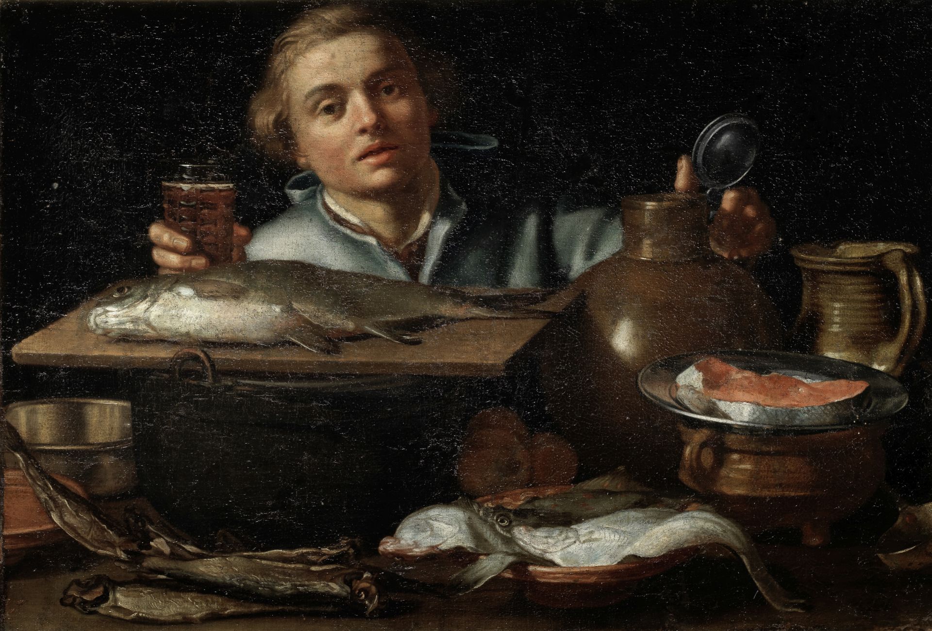 Hendrick Bloemaert (Utrecht circa 1601-1672) A fish seller