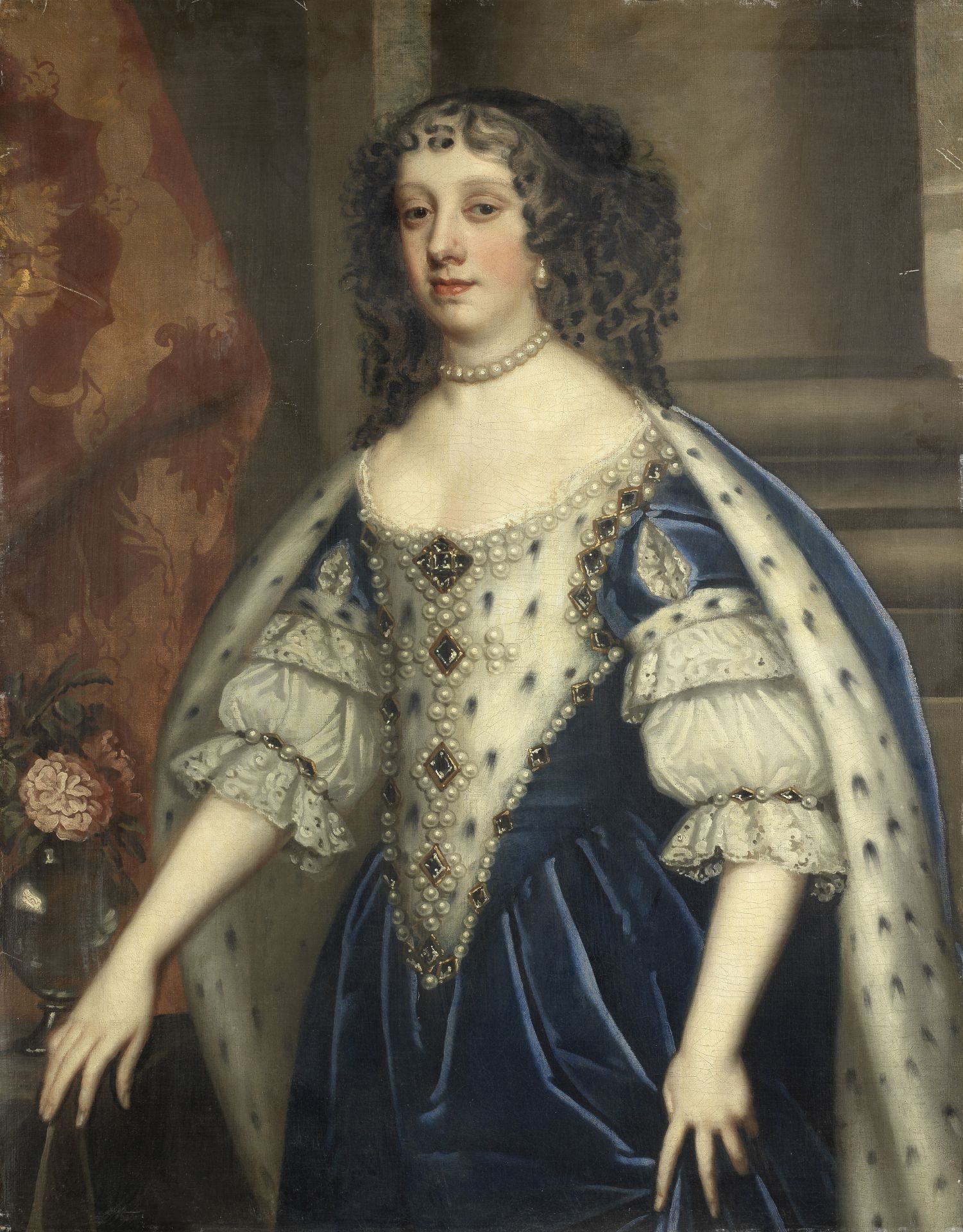 Studio of Sir Peter Lely (Soest 1618-1680 London) Portrait of Queen Catherine of Braganza
