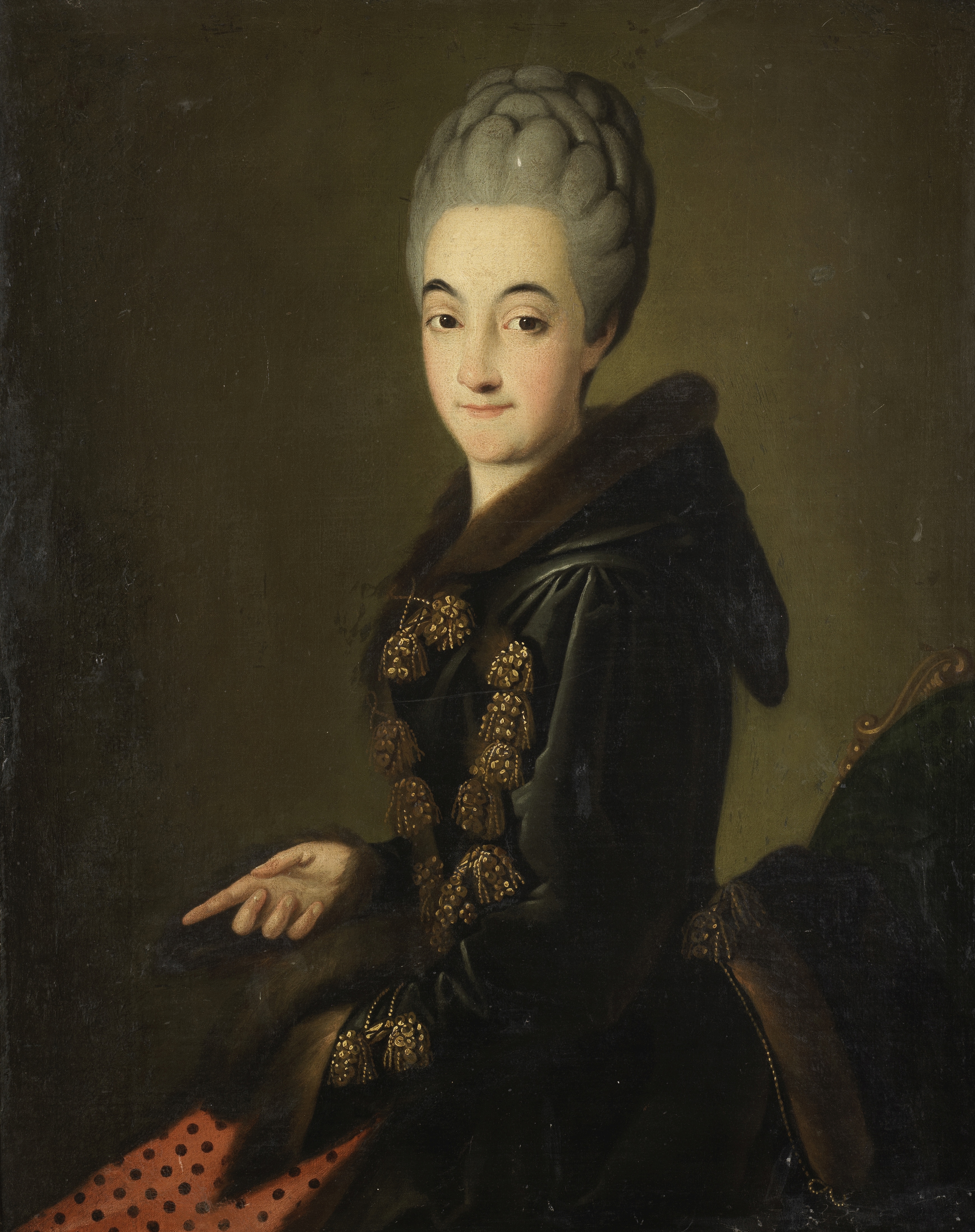 Carl Ludwig Christinec (? 1732-circa 1794 Saint Petersburg) Portrait of Clementina Gomm, half-len...