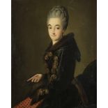 Carl Ludwig Christinec (? 1732-circa 1794 Saint Petersburg) Portrait of Clementina Gomm, half-len...