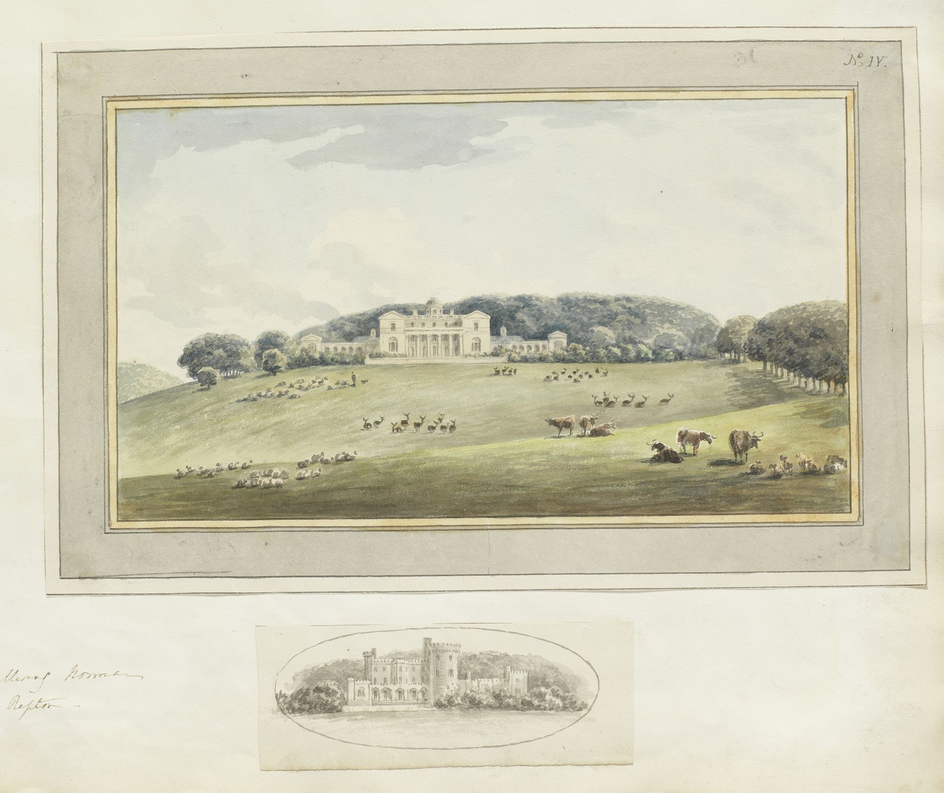 Humphry Repton (Bury St. Edmunds 1752-1818 Aylsham) Proposal for the remodelling of the South fro...