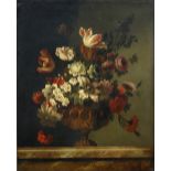 Attributed to Jean-Baptiste Belin de Fontenay (Caen 1653-1715 Paris) Lilies, chrysanthemums, rose...