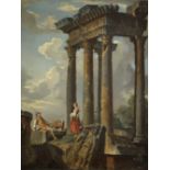 Circle of Giovanni Paolo Panini (Piacenza circa 1692-1765 Rome) A capriccio of classical ruins wi...