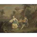 Sebastian-Jacques Leclerc (Paris 1734-1785) Elegant figures making music in a landscape; and Eleg...