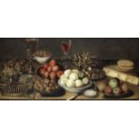 Workshop of Georg Flegel (Olmütz 1561-1638 Frankfurt am Main) Dishes of fruit and nuts with glass...