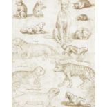 Circle of Antonio Tempesta (Florence 1555-1630 Rome) Studies of animals, including an otter, dogs...