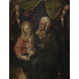 School of Parma, 16th Century The Madonna and Child with Saint Anne and angels