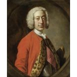 Circle of Allan Ramsay (Edinburgh 1713-1784 Dover) Portrait of an army officer, half-length, in a...