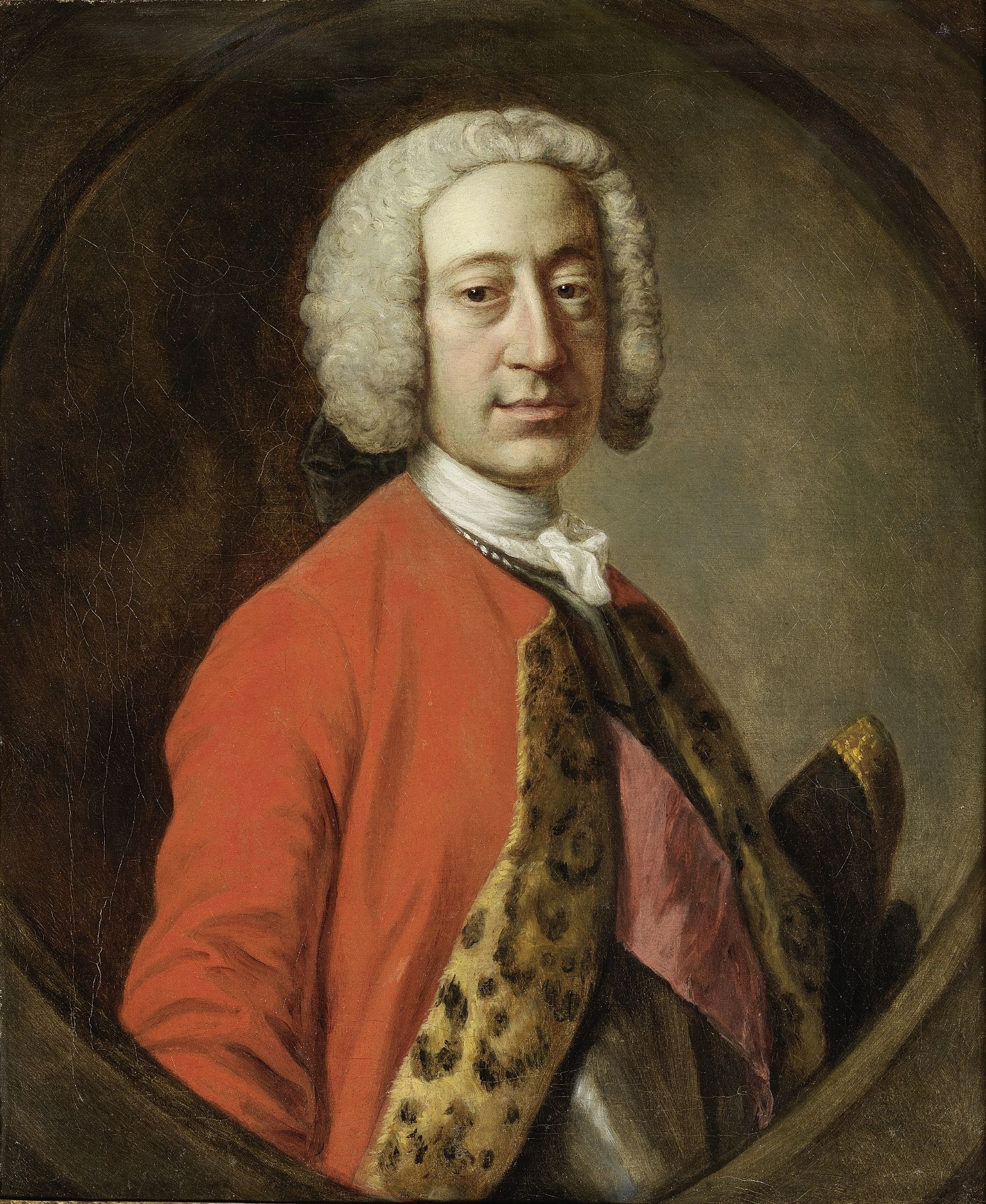 Circle of Allan Ramsay (Edinburgh 1713-1784 Dover) Portrait of an army officer, half-length, in a...