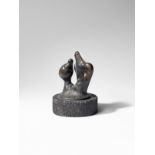 Henry Moore O.M., C.H. (British, 1898-1986) Mother and Child: Circular Base 13.5 cm. (5 3/8 in.) ...