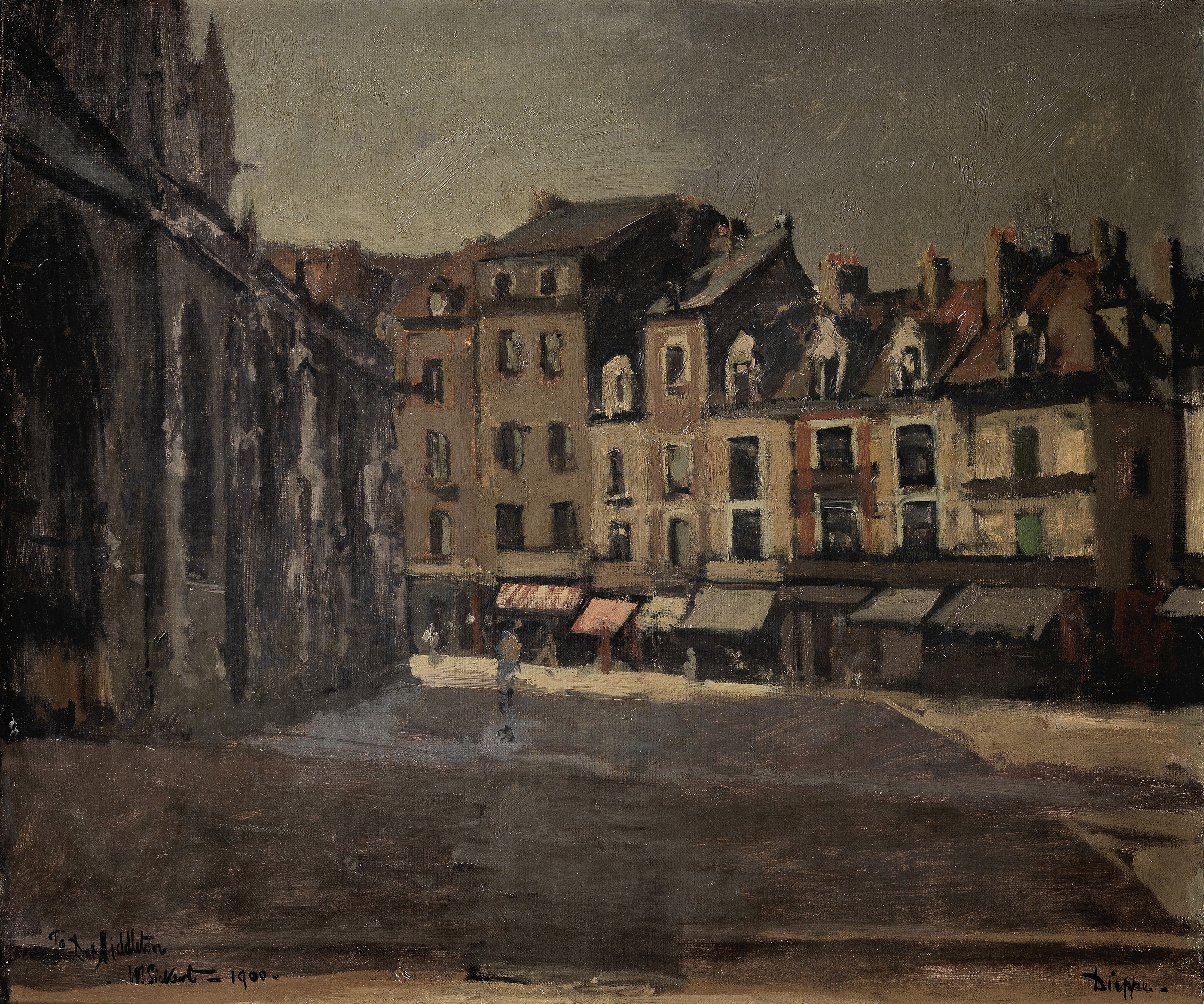 Walter Richard Sickert A.R.A. (British, 1860-1942) Rue de la Boucherie with St Jacques 45.5 x 56 ...