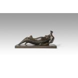 Henry Moore O.M., C.H. (British, 1898-1986) Reclining Figure: Pointed Legs 22.9 cm. (9 in.) long ...